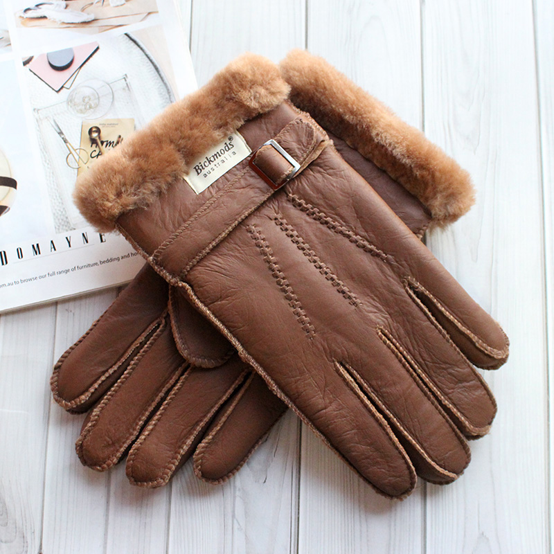 Leather Driving Glove - Sarung Tangan Bulu Domba Pria Tebal