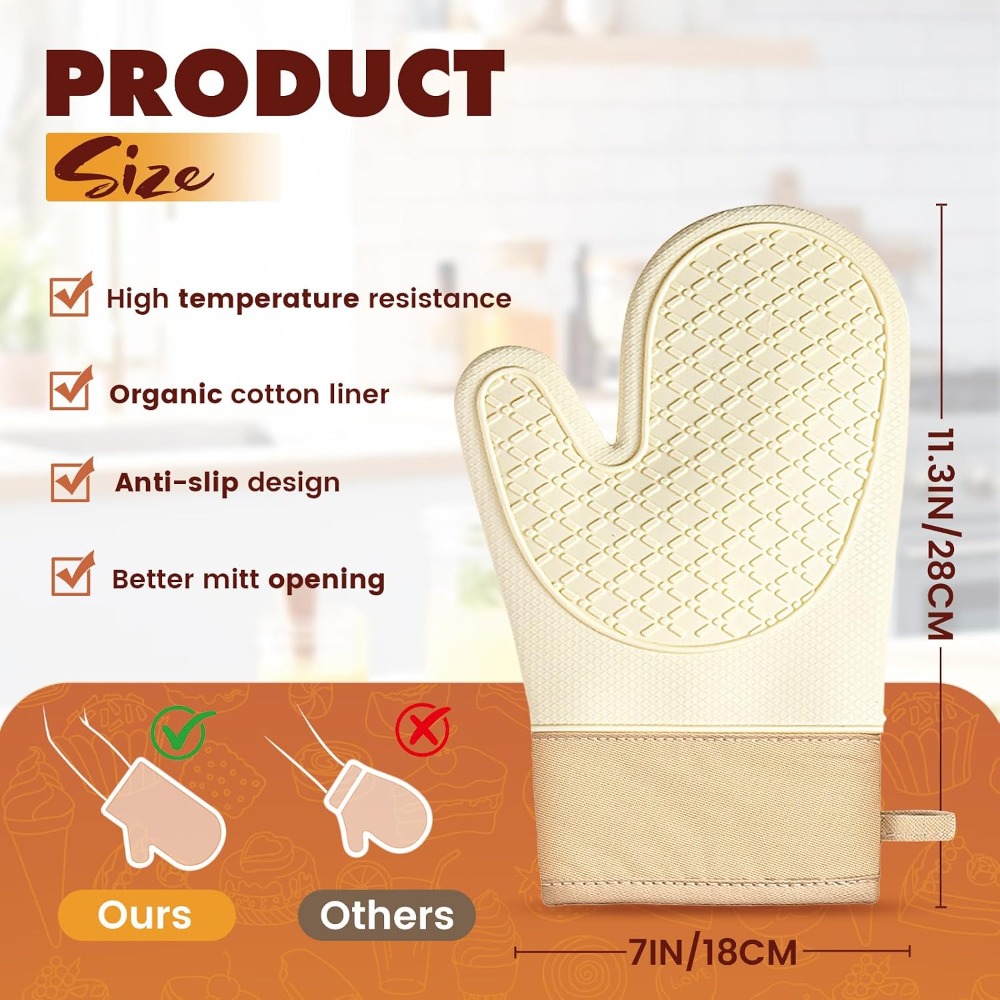 Sarung Tangan Oven Tahan Panas - Oven Mitt Silicone ulasan dan harga