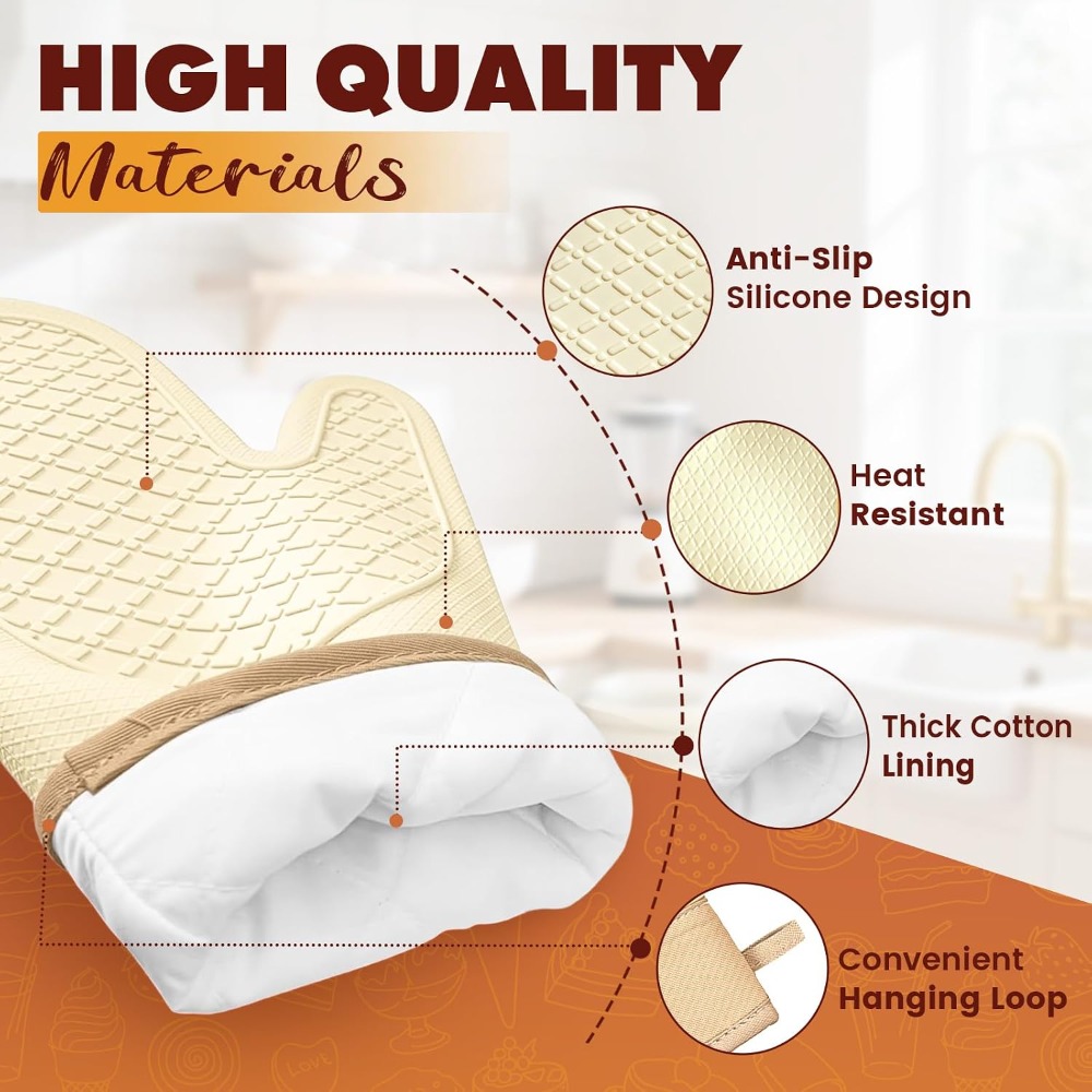 Sarung Tangan Oven Tahan Panas - Oven Mitt Silicone ulasan dan harga
