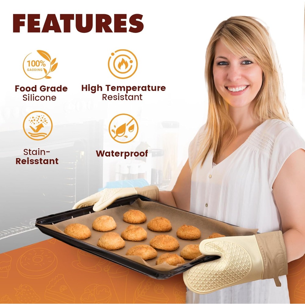 Sarung Tangan Oven Tahan Panas - Oven Mitt Silicone ulasan dan harga